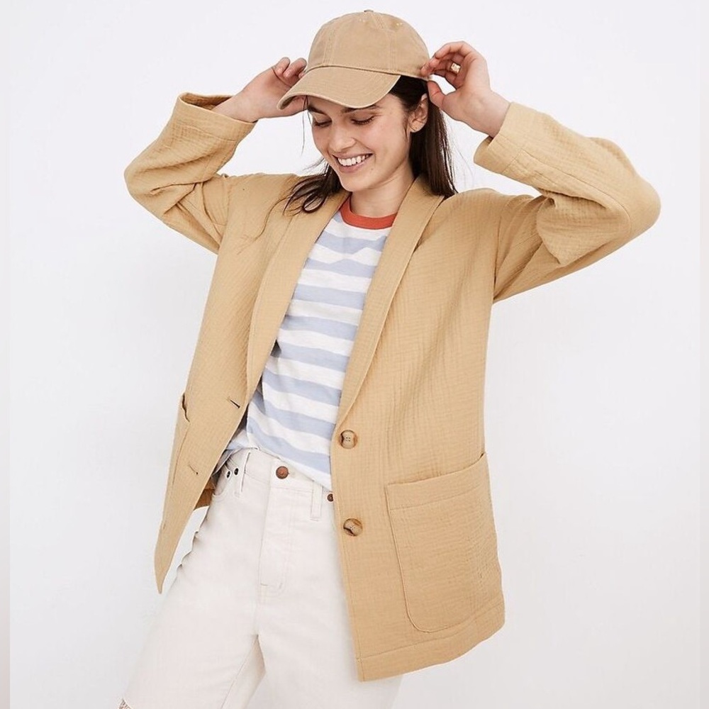 Madewell Lighspun muslin double cloth blazer jacket size small